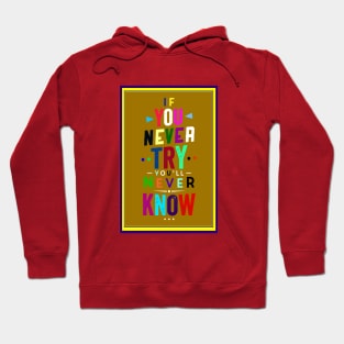 If you never try you'll never know Hoodie